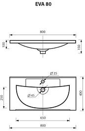 Misty Тумба с раковиной Тондо 80 белая – фотография-3